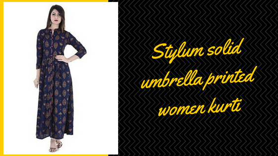 Stylum solid umbrella printed women kurti - Top 10 Kurti Design 2018 in India