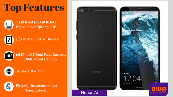 Huawei Honor 7x - Top 10 Smartphone under 15000