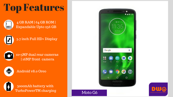 Moto G6 - Top 10 Smartphone under 15000