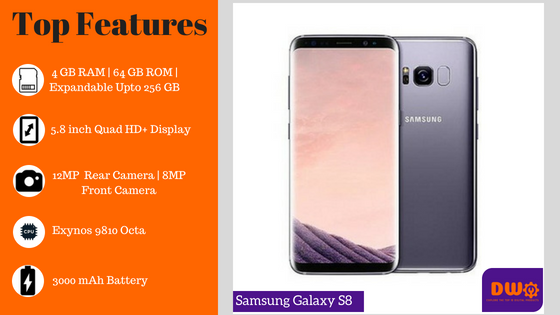 Samsung Galaxy S8 - top 10 best samsung phones in india