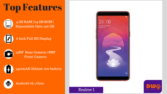Oppo Realme 1 - Top 10 Smartphone under 15000