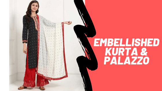 Embellished Kurta & Palazzo