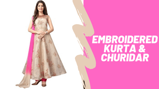 Embroidered Kurta & Churidar