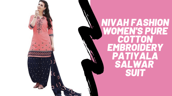 Nivah Fashion Women's Pure Cotton Embroidery Patiyala Salwar