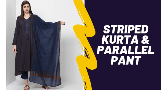 Striped Kurta & Parallel Pant