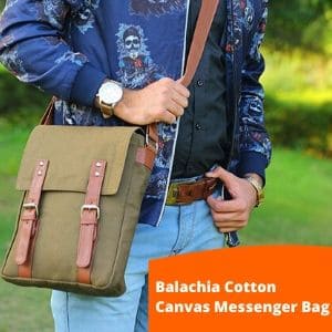 Balalchia Cotton Canvas Messenger Bag