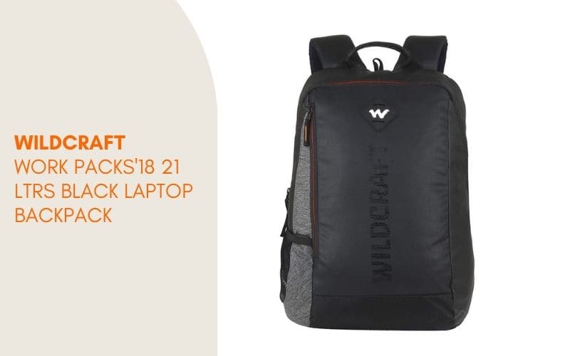 Wildcraft Work Packs'18 21 Ltrs Black Laptop Backpack