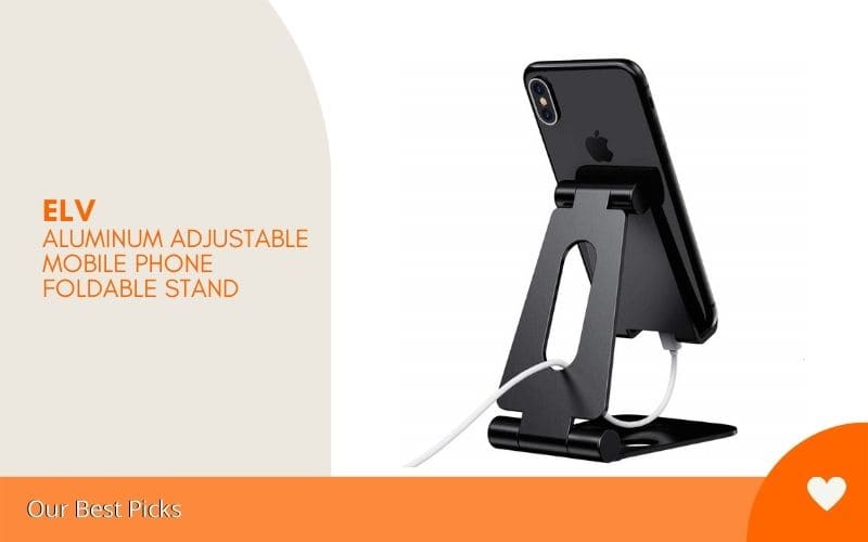 best cell phone stand - ELV Aluminum Adjustable Mobile Phone Foldable Holder Stand