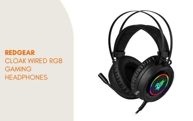 best headset for pubg under 1000 - Redgear Cloak Wired RGB gaming headphones