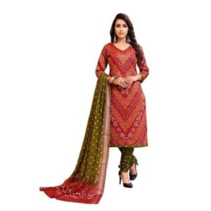 Divine International Trading Co Women's Unstitched Cotton Suits with Cotton Dupatta