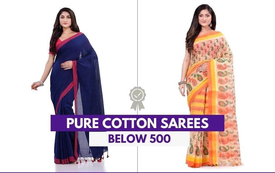 Pure cotton sarees below 500
