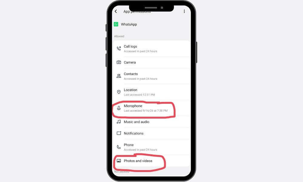 WhatsApp Access check