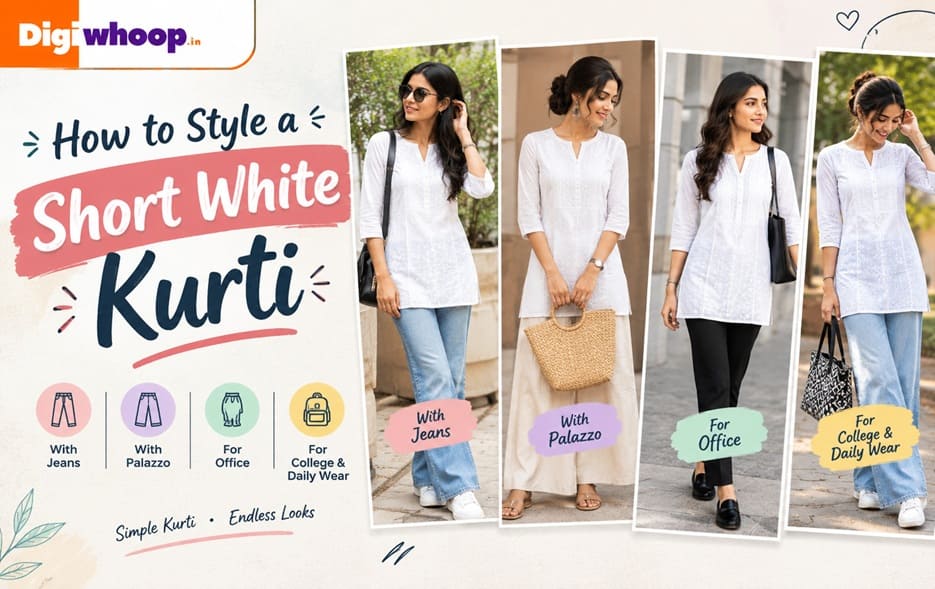 How to Style a Short White Kurti